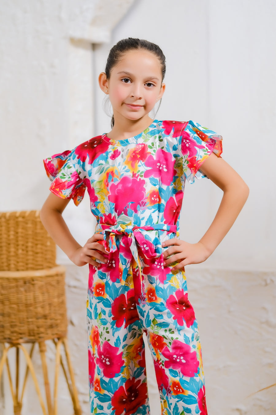 Sprinkles Stitched 1 Piece Summer Jumpsuit Kids Collection'2025-Vibrant Garden Jumpsuit