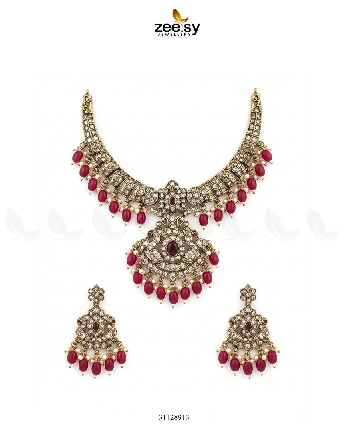 Victorian Faux Pearl Necklace Set