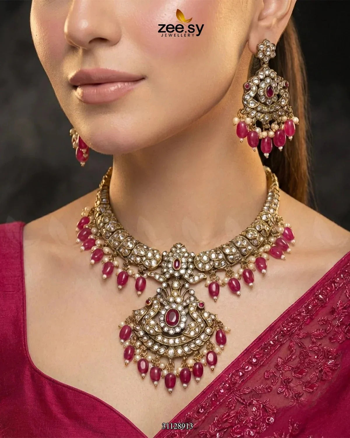 Victorian Faux Pearl Necklace Set