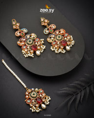 Vihana Earrings Red Multi - Zeesy Jewellery
