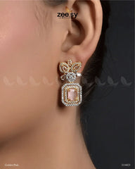 Vinca Earrings Golden Pink - Zeesy Jewellery