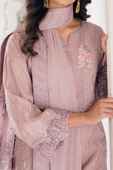 Eid Drop 2 By Azure Unstitched 3 Piece Ensembles Festive Jacquard Lawn Suit-60-Vintage Mauve