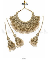 Vintage Amber Zircon Bridal Set Golden Champagne - Zeesy Jewellery