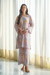 Sprinkles Stitched 2 Piece Summer Luxury Lawn Women Collection'2025-Violet - 2-Piece Luxury Lawn Set
