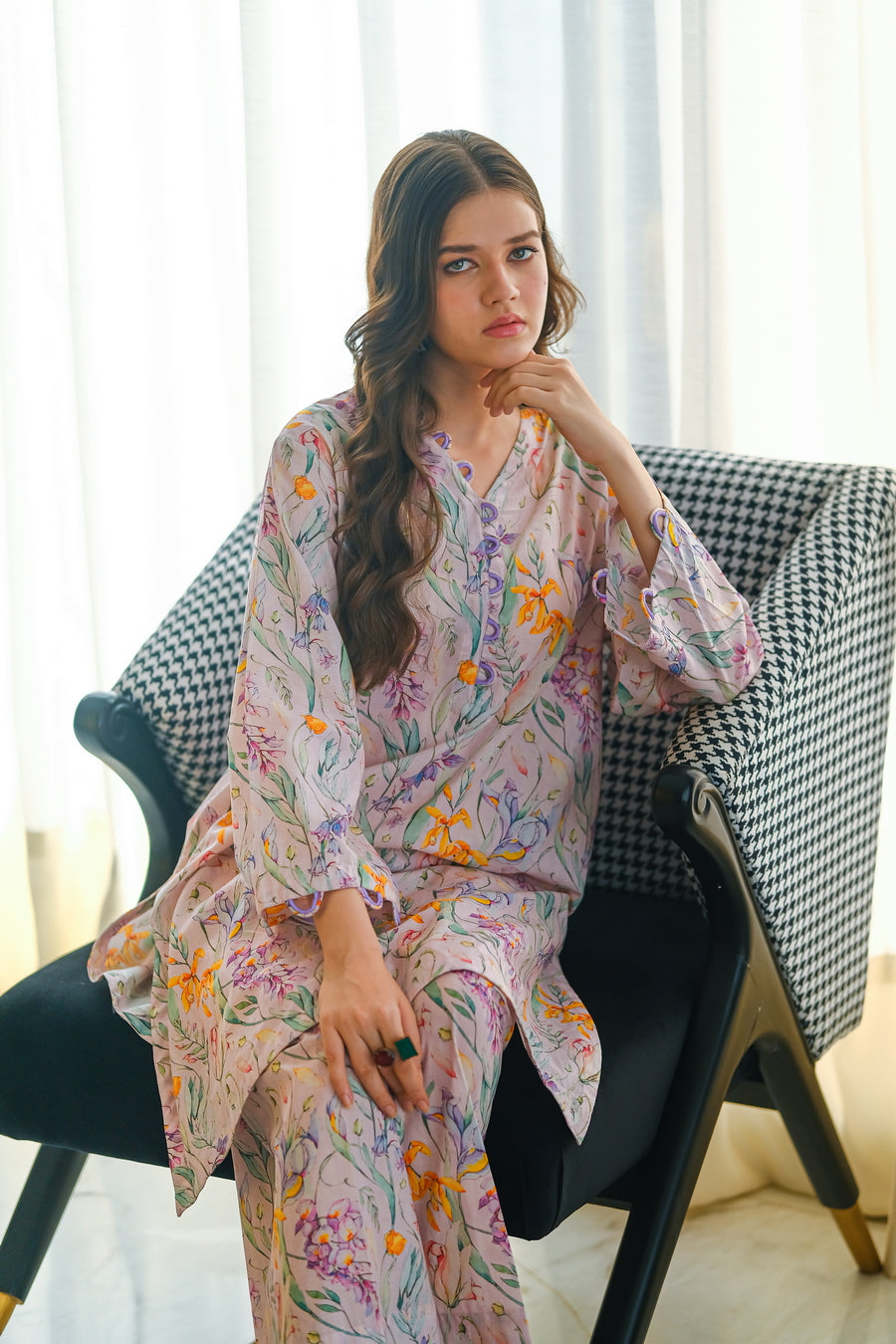 Sprinkles Stitched 2 Piece Summer Luxury Lawn Women Collection'2025-Violet - 2-Piece Luxury Lawn Set