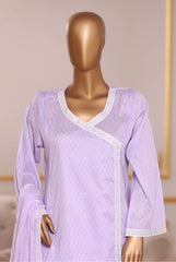 Khombi Stitched 3 Piece Casual Pret Cotton Collection'2025-Voilet- 203-P