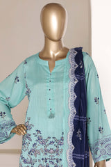 Sada Bahar Stitched 3 Piece Printed Lawn Vol-07 Suit-PR-995-TURQUISE