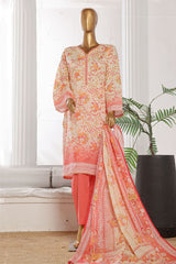 Bin Saeed Stitched 3 Piece Exclusive Printed Cotton Collection'2024-WC-1304-Skin