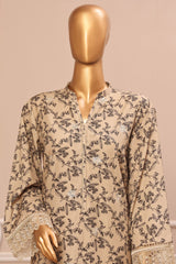 Bin Saeed Stitched 3 Piece Exclusive Emb Lawn Vol-02 Collection-WC-1673-Skin