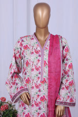 Bin Saeed Stitched 3 Piece Printed Cotton Vol-05 Suit-WC-2510-Multi