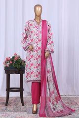 Bin Saeed Stitched 3 Piece Printed Cotton Vol-05 Suit-WC-2510-Multi
