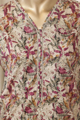 Bin Saeed Stitched 3 Piece Luxury Laserkari Lawn Vol-03 Suit-WC-2806-SKIN