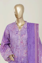 Bin Saeed Stitched 3 Piece Luxury Laserkari Suit-WC-3038-PURPLE