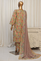 Bin Saeed Stitched 3 Piece Exclusive Printed Lawn Vol-04 Suit-WCK-1912-Yellow