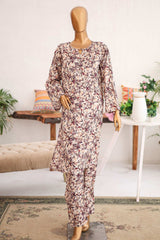 Bin Saeed Stitched 2 Piece Co Ords Cotton Suit-WCKF-962-Brown
