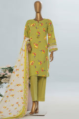 Amna Khadija Unstitched 3 Piece Wrinkle Free Prints Vol-23 Suit-WFP-1140-D