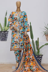 Bin Saeed Stitched 3 Piece Exclusive Printed Khaddar Vol-08 Collection'2024-WK-1184-Multi