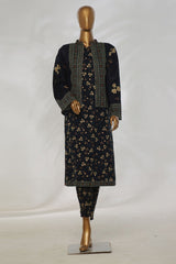 Bin Saeed Stitched 3 Piece Printed Khaddar Vol-01 Jacket Collection'2024-WK-1292-N.Blue
