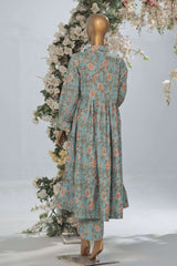 Bin Saeed Stitched 2 Piece Exclusive Printed Khaddar Frocks Vol-01 Collection'2024-WKST-1278-Sky Blue