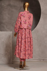 Bin Saeed Stitched 3 Piece Pret Khaddar Frock Collection'2024-WKST-1313-Pink