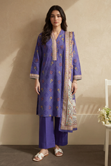 Zellbury Stitched 3 Piece Lawn Pret Suit-WPS2632440