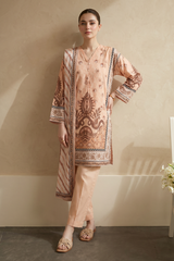 Zellbury Stitched 3 Piece Lawn Pret Suit-WPS2632696