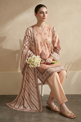 Zellbury Stitched 3 Piece Lawn Pret Suit-WPS2632696