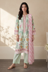 Zellbury Stitched 3 Piece Lawn Pret Suit-WPS2632702