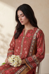 Zellbury Stitched 3 Piece Lawn Pret Suit-WPS2632693