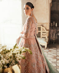 Gulaal Unstitched 3 Piece Wedding Suit-Nagaar Embroidered Net 3-Piece Suit WU-02