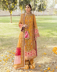 Gulaal Unstitched 3 Piece Wedding Suit-Masakali Embroidered Net 3-Piece Suit WU-03