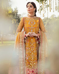 Gulaal Unstitched 3 Piece Wedding Suit-Masakali Embroidered Net 3-Piece Suit WU-03