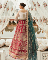 Gulaal Unstitched 3 Piece Wedding Suit-Fareena Embroidered Net 3-Piece Suit WU-04