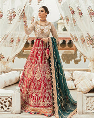 Gulaal Unstitched 3 Piece Wedding Suit-Fareena Embroidered Net 3-Piece Suit WU-04