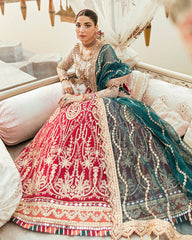 Gulaal Unstitched 3 Piece Wedding Suit-Fareena Embroidered Net 3-Piece Suit WU-04