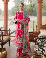 Gulaal Unstitched 3 Piece Wedding Suit-Kashni Embroidered Silk 3-Piece Suit WU-05