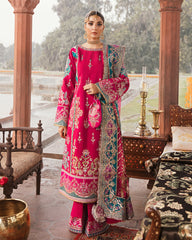 Gulaal Unstitched 3 Piece Wedding Suit-Kashni Embroidered Silk 3-Piece Suit WU-05