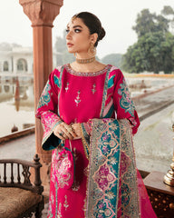 Gulaal Unstitched 3 Piece Wedding Suit-Kashni Embroidered Silk 3-Piece Suit WU-05