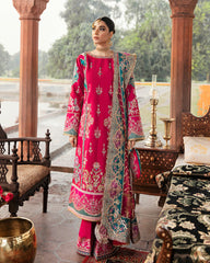 Gulaal Unstitched 3 Piece Wedding Suit-Kashni Embroidered Silk 3-Piece Suit WU-05