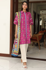 Zellbury Unstitched 2 Piece Digital Printed & Embroidered Cambric Collection'2024-WU-002