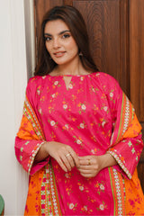 Zellbury Unstitched 3 Piece Digital Printed & Embroidered Cambric Collection'2024-WU-130