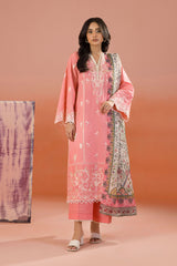 Zellbury Unstitched 3 Piece Dyed Cotton Suit-WUC-0058