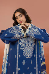 Zellbury Unstitched 3 Piece Dyed Cotton Suit-WUC-0059