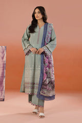 Zellbury Unstitched 3 Piece Dyed Cotton Suit-WUC-0060
