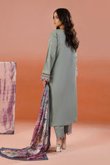 Zellbury Unstitched 3 Piece Dyed Cotton Suit-WUC-0060