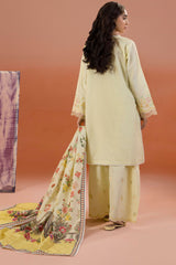Zellbury Unstitched 3 Piece Dyed Cotton Suit-WUC-0061