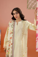 Zellbury Unstitched 3 Piece Dyed Cotton Suit-WUC-0061