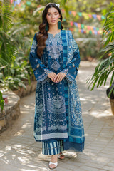 Zellbury Unstitched 3 Piece Chikankari Cotton Suit-WUC25E34016