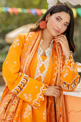Zellbury Unstitched 3 Piece Chikankari Cotton Suit-WUC25E34017