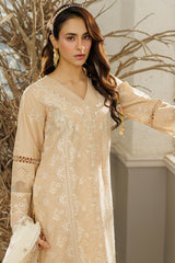 Zellbury Unstitched 3 Piece Chikankari Cotton Suit-WUC25E34018